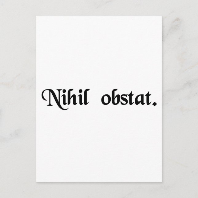 Carte Postale Rien ne se met en travers du chemin. (Devant)