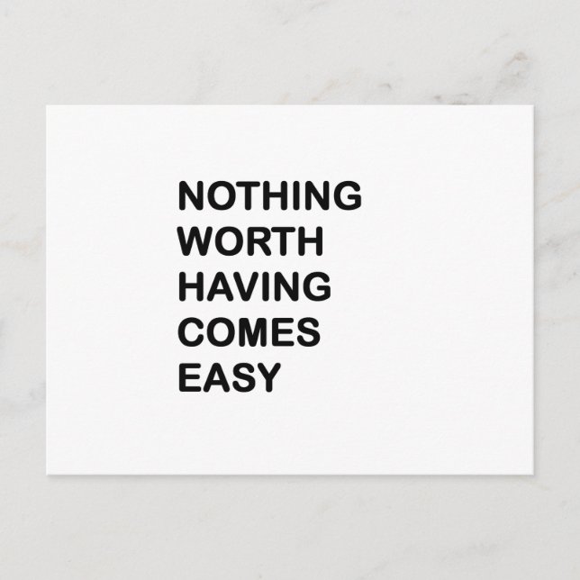 Carte Postale Rien Ne Vaut D'Être Venu Facile (Devant)