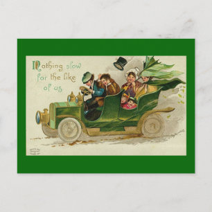 Carte Postale Rien Slow St. Patrick's Day Vintage Car