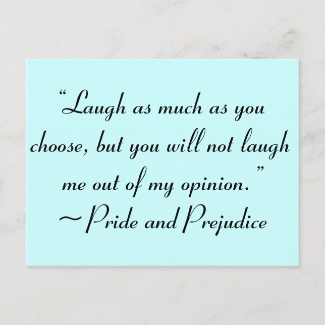 Carte Postale Riez Autant Que Vous Choisissez Jane Austen Citati (Devant)