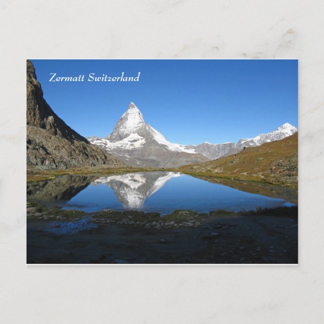 Carte Postale Riffelsee Matterhorn Zermatt Alpes suisses (Devant)