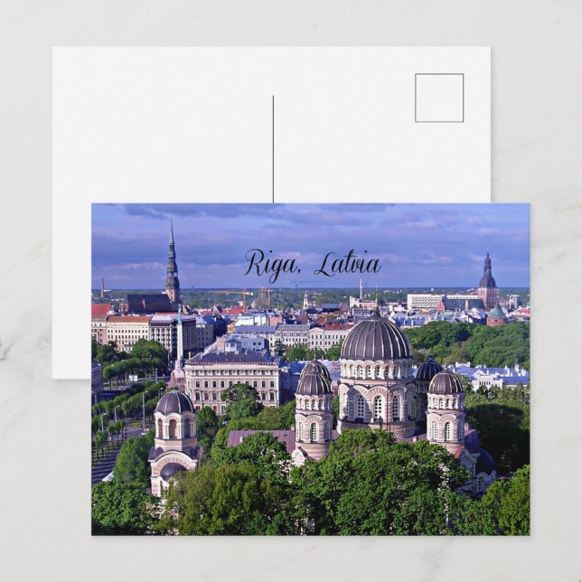 Carte Postale Riga, Lettonie (Devant / Derrière)