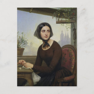 Carte Postale Rigolette essaie de se distraire