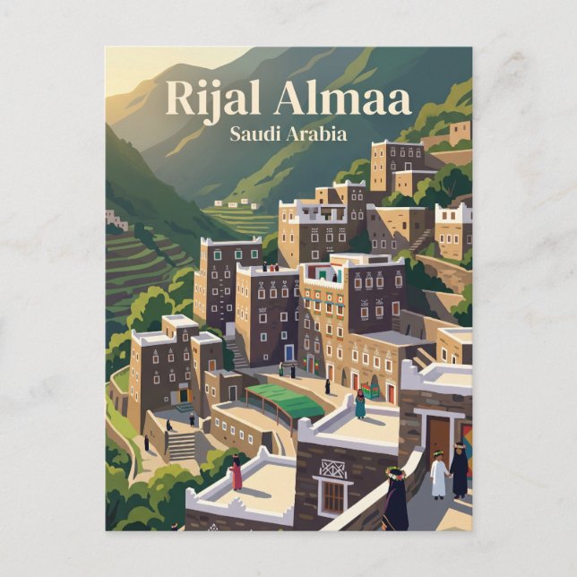 Carte Postale Rijal Almaa Arabie Saoudite (Devant)