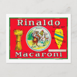 Carte Postale Rinaldo Macaroni LabelPhiladelphie, PA