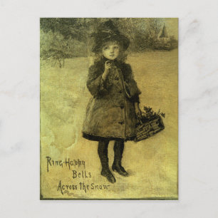 Carte Postale Ring Happy Bells Accrochez la neige victorienne