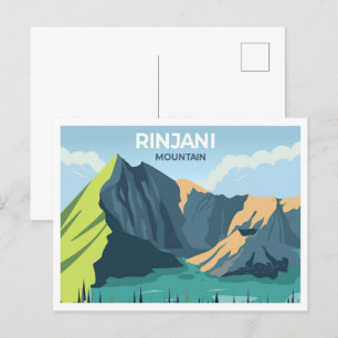 Carte Postale Rinjani Indonésie illustration du lieu de voyage