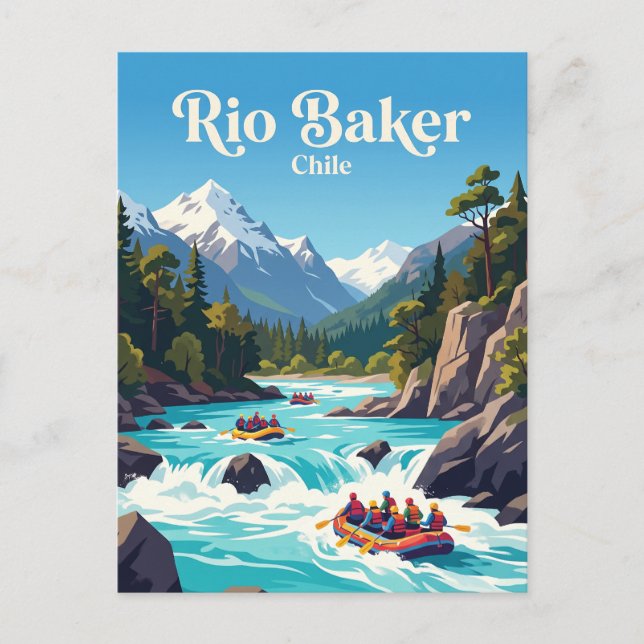 Carte Postale Rio Baker, Chili (Devant)