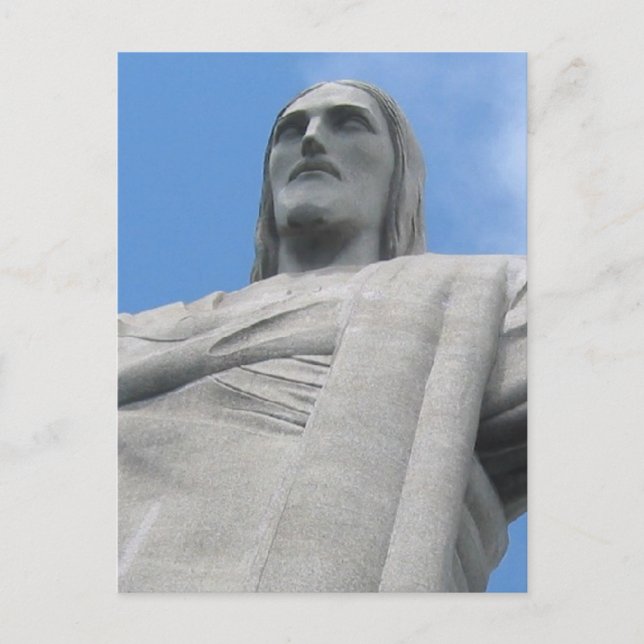 Carte Postale rio christ face (Devant)