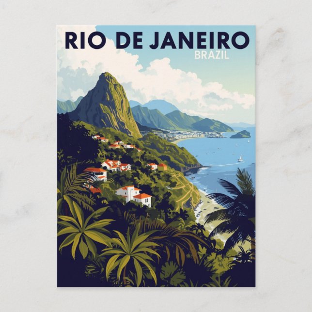Carte Postale Rio de Janeiro Brazil Tropical Mountain (Devant)