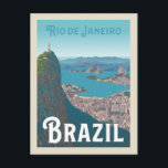 Carte Postale Rio De Janeiro, Brésil<br><div class="desc">Anderson Design Group est une société d'illustration et de conception de pointe située à Nashville,  au Tennessee. Founder Joel Anderson Directives Team of talented artists to create original poster art that looks like classic vintage publicité prints from the 1920s to the 1960s.</div>
