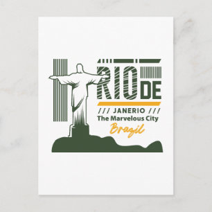 Carte Postale Rio de Janeiro Brésil Christ le design urbain