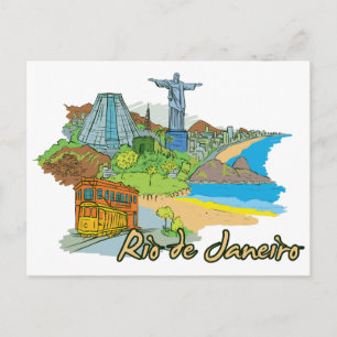Carte Postale Rio de Janeiro, Brésil Cité mondiale