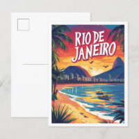 Rio de Janeiro Brésil Illustration Voyage