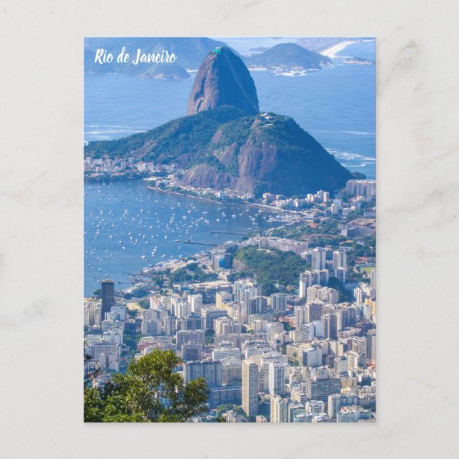 Carte Postale Rio de Janeiro, Brésil Pain de Sucre / Ville View (Devant)