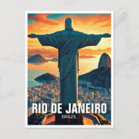 Rio de Janeiro Christ rédempteur coucher du soleil