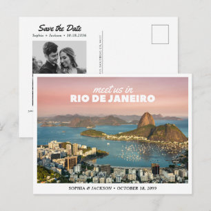 Carte Postale Rio de Janeiro Mariage Enregistrer la Date de Voya