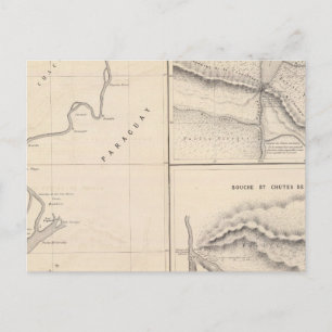 Carte Postale Rio Paraguay chutes, Rio Parana à Iguazu