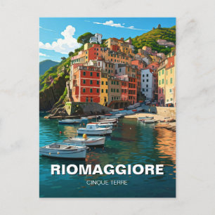 Carte Postale Riomaggiore, Cinqua Terra Magnet