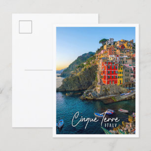 Carte Postale Riomaggiore la première ville des Cinque Terre