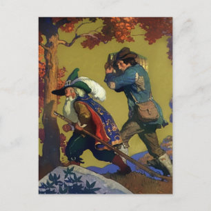Carte Postale "Rip Van Winkle" Couverture du livre par NC Wyeth
