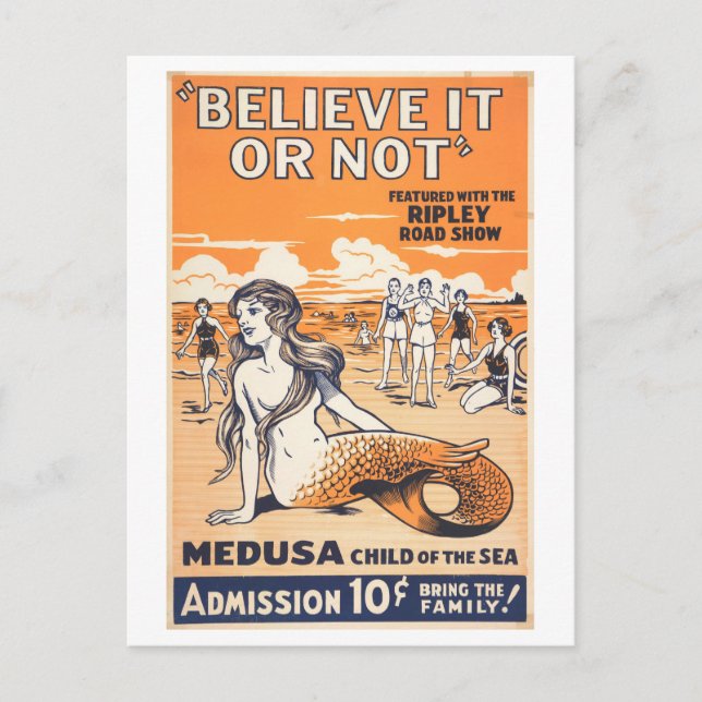 Carte Postale Ripley's Believe It or Not Mermaid Advertisement (Devant)