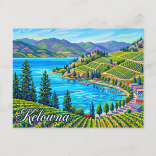 Carte Postale Rivage du lac Okanagan Canada