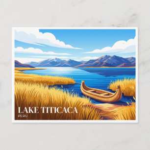 Carte Postale Rivage du lac Titicaca, Puno Pérou