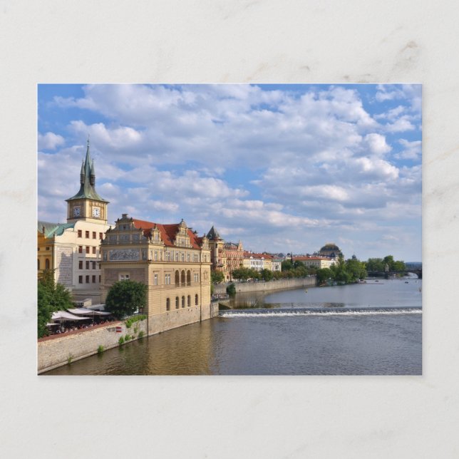 Carte Postale Rive de Prague, République tchèque, vacances (Devant)