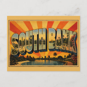 Carte Postale Rive Sud Brisbane Queensland Art de voyage vintage