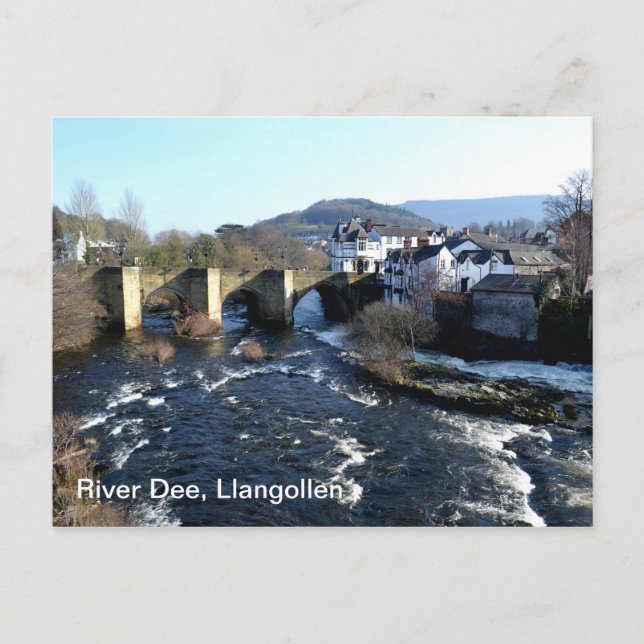 Carte Postale River Dee à Llangollen (Devant)