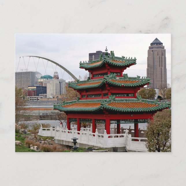 Carte Postale River Garden - Des Moines, Iowa # 2 (Devant)