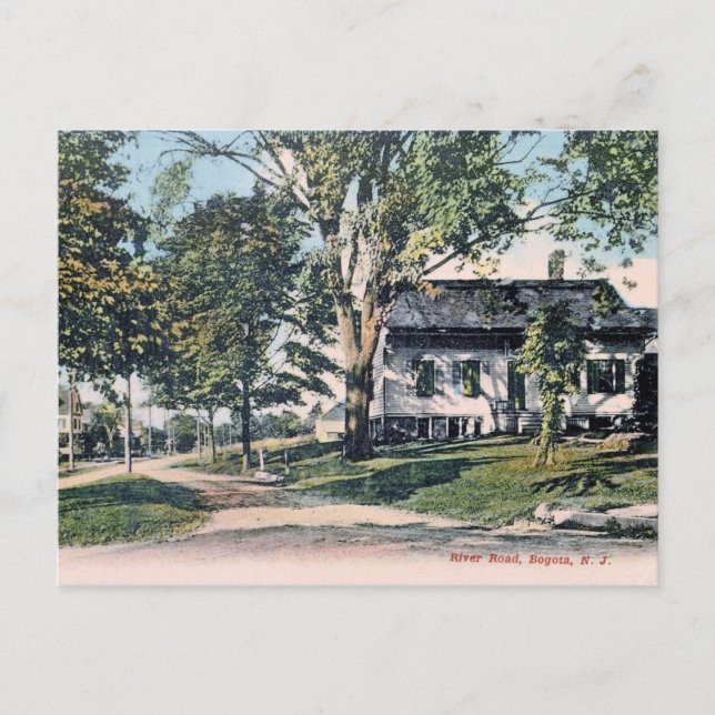 Carte Postale River Road, Bogota, New Jersey Vintage (Devant)