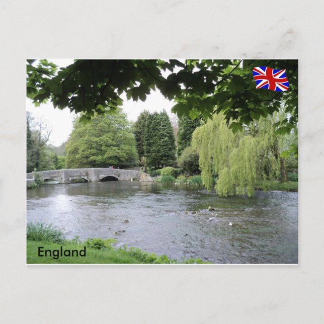 Carte Postale River Rye, Peak District, Derbyshire, Angleterre. (Devant)