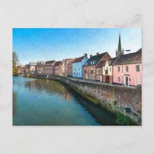 Carte Postale River Wensum Quayside Norwich Norfolk UK