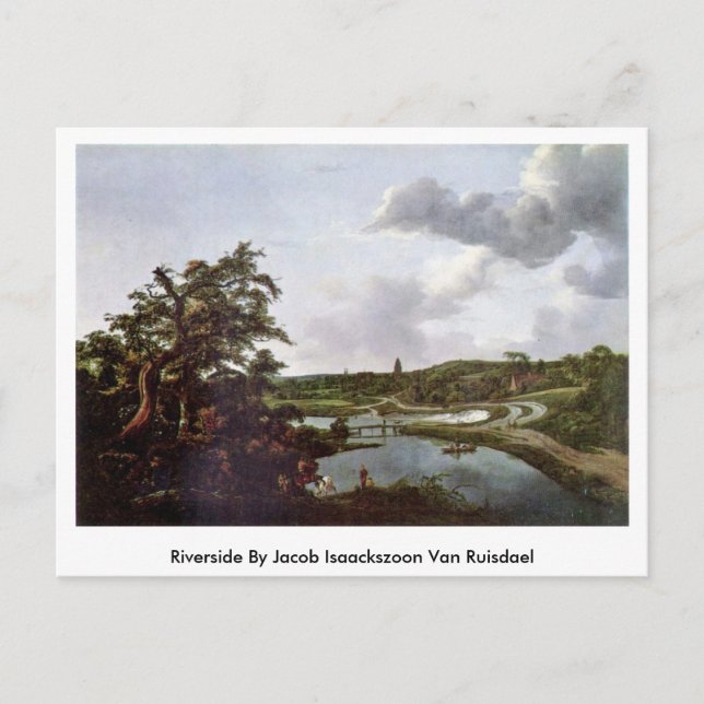 Carte Postale Riverside By Jacob Isaackszoon Van Ruisdael (Devant)