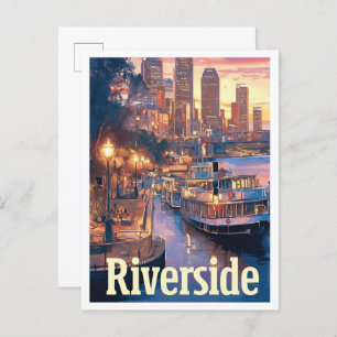 Carte Postale Riverside California USA Art Vintage voyage