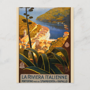 Carte Postale Riviera italienne Europe Italie Affiche de voyage