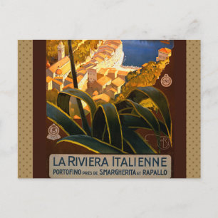 Carte Postale Riviera italienne Europe Italie Affiche de voyage