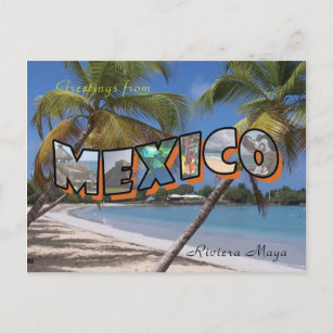 Carte postale Riviera Maya Mexico Style Rétro
