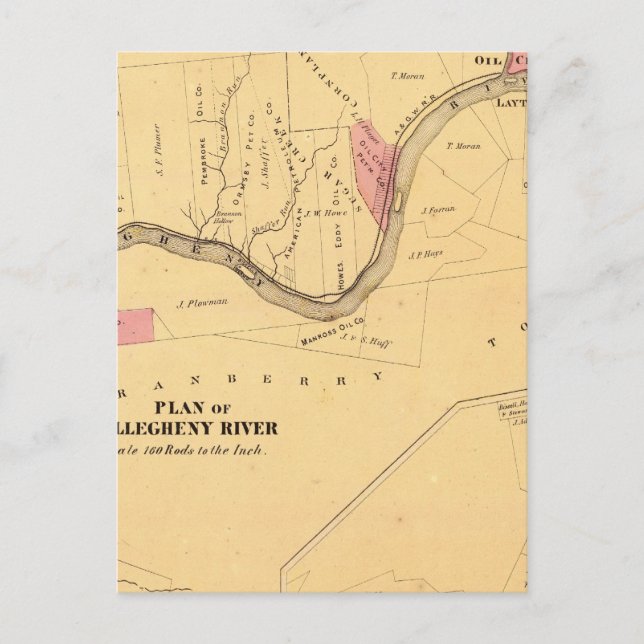 Carte Postale Rivière Allegheny, PA (Devant)