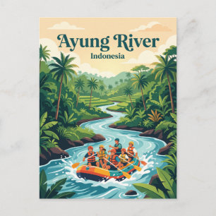 Carte Postale Rivière Ayung Bali Indonésie