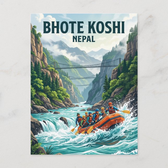 Carte Postale Rivière Bhote Koshi Népal (Devant)