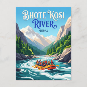 Carte Postale Rivière Bhote Kosi, Népal