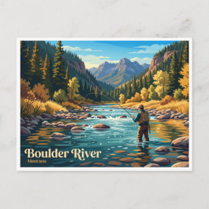 Carte Postale Rivière Boulder Big Timber Montana