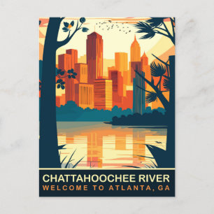 Carte Postale Rivière Chattahoochee Atlanta, Géorgie, Voyage