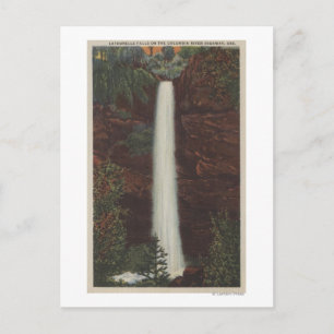 Carte Postale Rivière Columbia, OR - Chutes Latourelle Vue #1