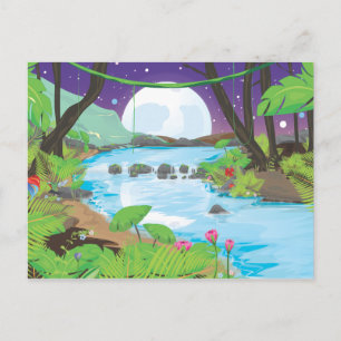 Carte Postale Rivière de la forêt tropicale