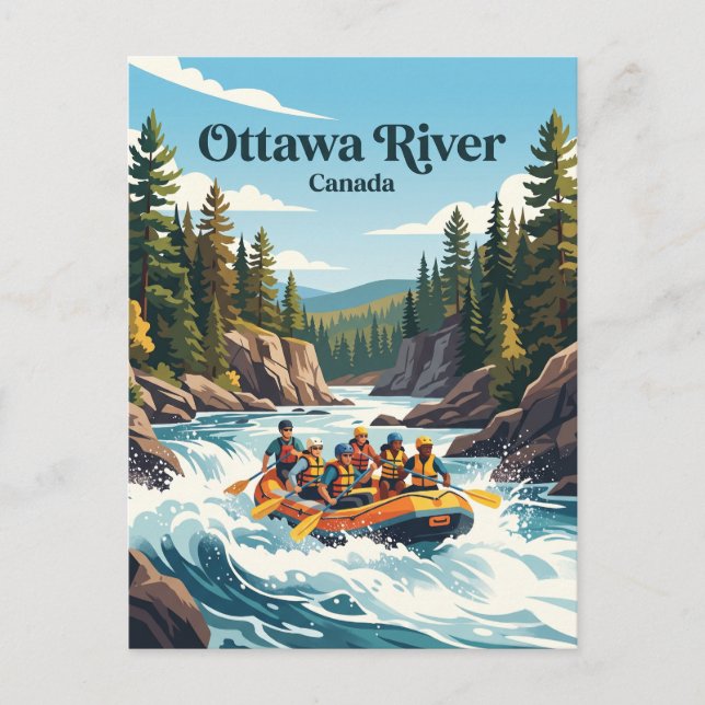 Carte Postale Rivière des Outaouais Canada (Devant)