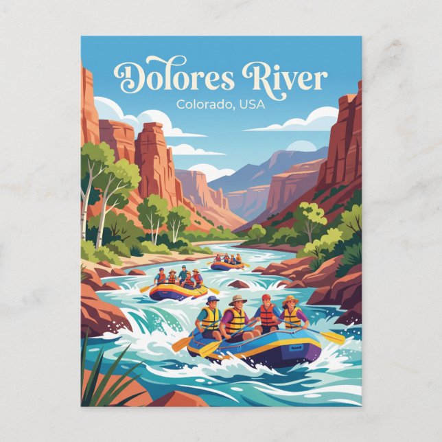 Carte Postale Rivière Dolores Colorado, États-Unis (Devant)